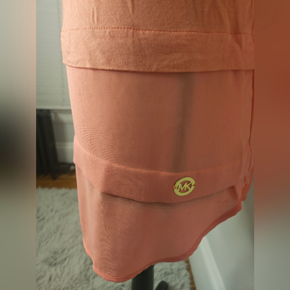 Michael Michael Kors Vibrant Orange Layered Tank Top - Picture 3 of 5